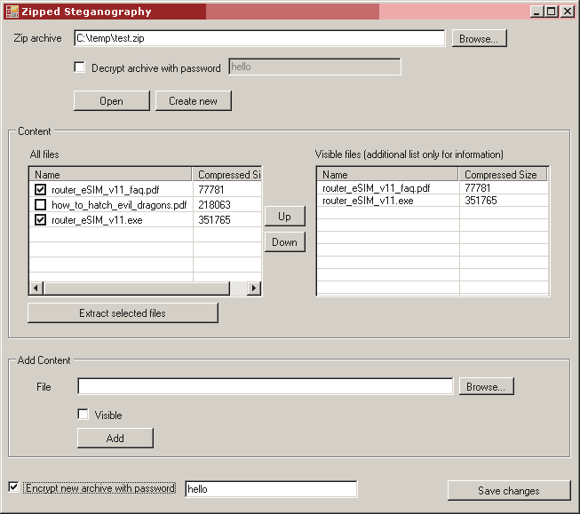 encrypt an archive